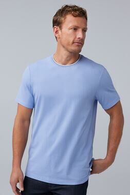 Mack Weldon Silver Pique T-Shirt Chambray White Oxford Short Sleeve Men's M